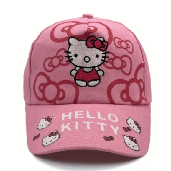 New pink kids Sanrio Hello Kitty cat baseball cap hat - Picture 1 of 2